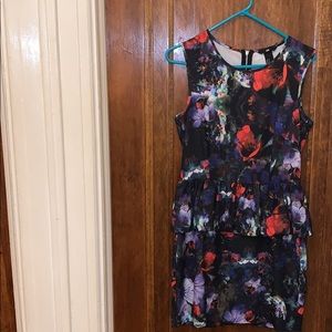 H&M Floral Peplum Dress